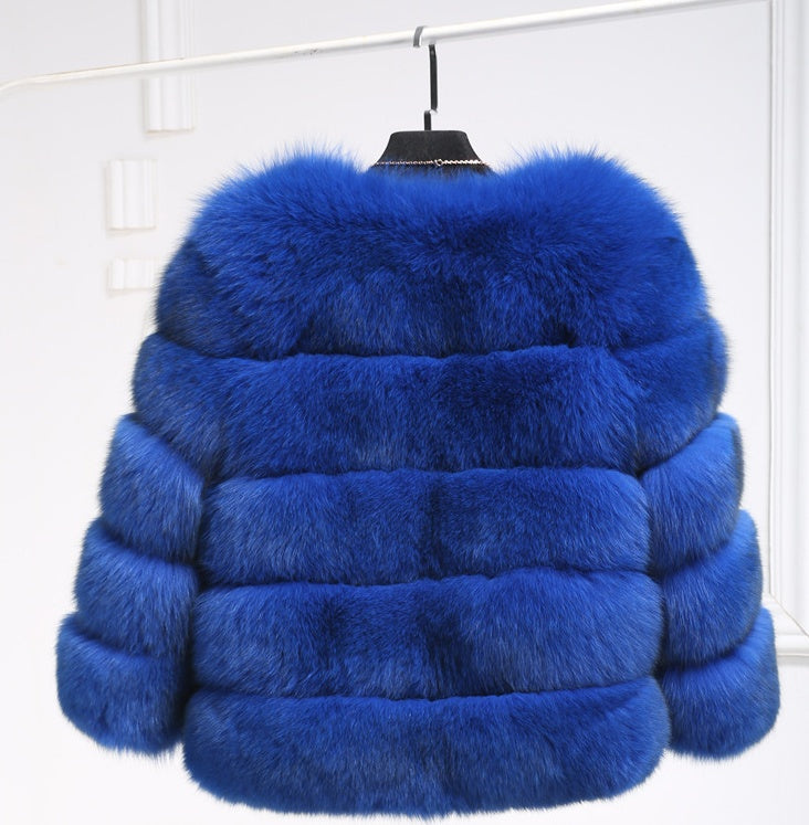 Elegant Thick Warm Outerwear Fake Fur Jacket Women Fashion