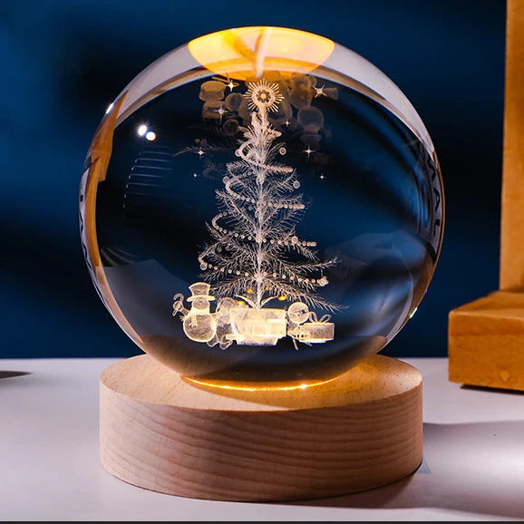 Luminous Starry Sky And Planets Moon Crystal Ball Small Night Lamp