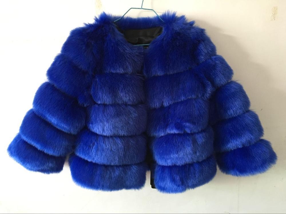 Elegant Thick Warm Outerwear Fake Fur Jacket Women Fashion