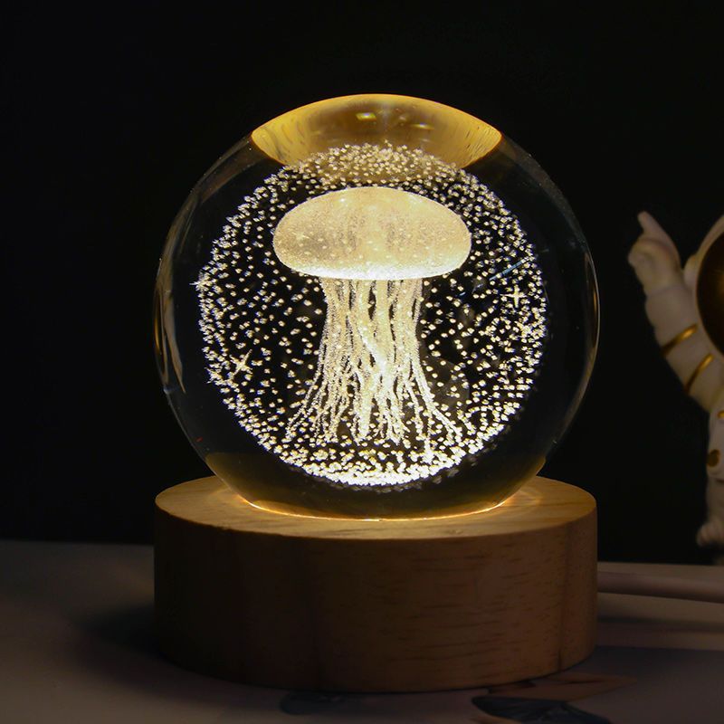 Luminous Starry Sky And Planets Moon Crystal Ball Small Night Lamp